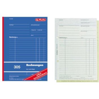herlitz Formularbuch "Rechnung 305", DIN A5, 2...