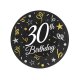 B&C Happy Birthday 30 Pappteller - 18 cm, 6 Stück