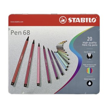 STABILO Pen 68 premium - fixky - Metal Box - 20...
