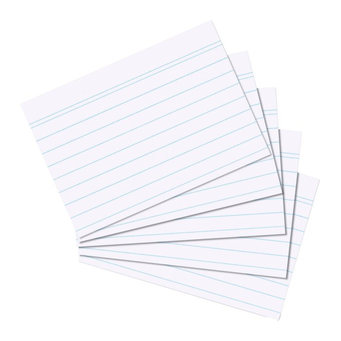 herlitz Karteikarten, DIN A6, liniert, weiss 100er