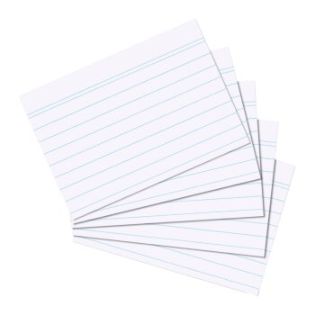 herlitz Karteikarten, DIN A6, liniert, weiss 100er