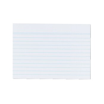 herlitz Karteikarten, DIN A6, liniert, weiss 100er