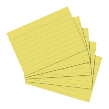 herlitz Karteikarten, DIN A6, liniert, gelb 100er
