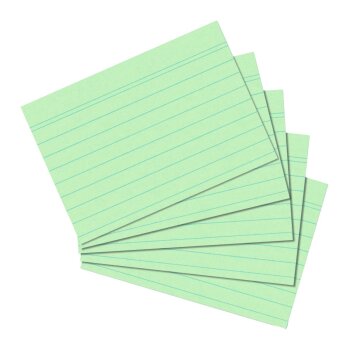 herlitz Karteikarten, DIN A6, liniert, grün 100er