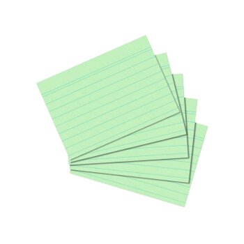 herlitz Karteikarten, DIN A7, liniert, grün 100er