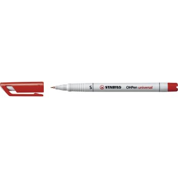 STABILO OHPen universal - fóliové pero - rozpustné vo vode - veľmi jemný hrot - samostatné - červené