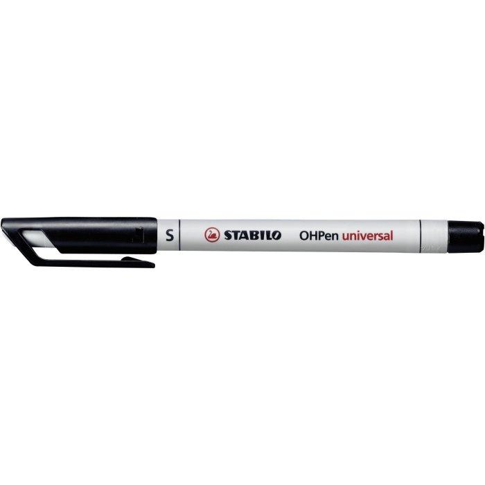 STABILO OHPen universal - fóliové pero - rozpustné vo vode - veľmi jemný hrot - samostatné - čierne