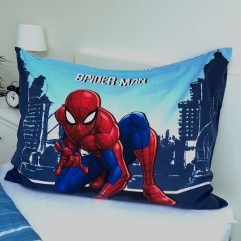 Bettwäsche 140 x 200 cm / 70 x 90 cm Baumwolle "Spiderman" blue