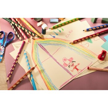STABILO EASYcolors ergonomická farbička - pre pravákov - 12 ks + strúhadlo