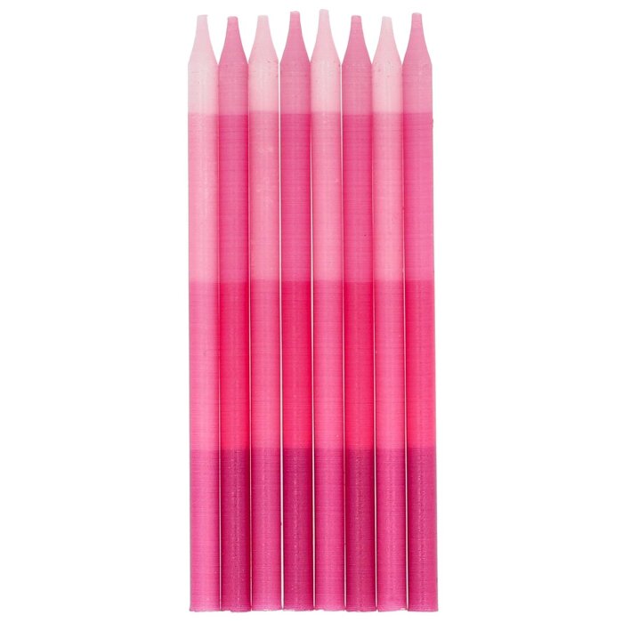 Folat Tortenkerzen - 10 cm - 24 Stück shades of pink