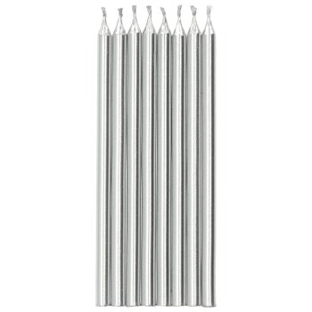 Folat sviečka - strieborná - 10 cm -...
