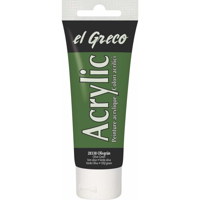 KREUL el Greco akrylová farba - olivovozelená - 75 ml tuba