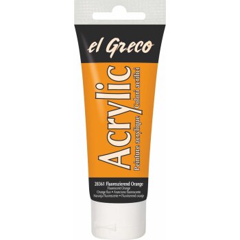 KREUL el Greco Acrylic Fluoreszierend Orange 75 ml Tube