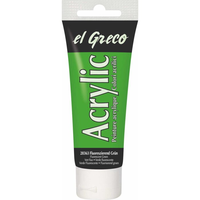 KREUL el Greco Acrylic Fluoreszierend Grün 75 ml Tube