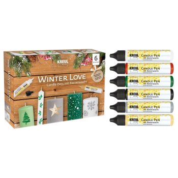 KREUL Candle Pen pero na sviečky - sada Winter Love - 6...
