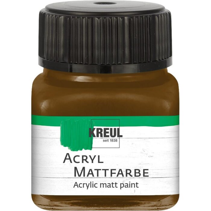KREUL Acryl Mattfarbe Dunkelbraun 20 ml