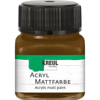 KREUL Acryl Mattfarbe Dunkelbraun 20 ml