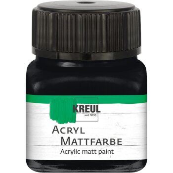 KREUL akrylová matná farba - čierna - 20 ml