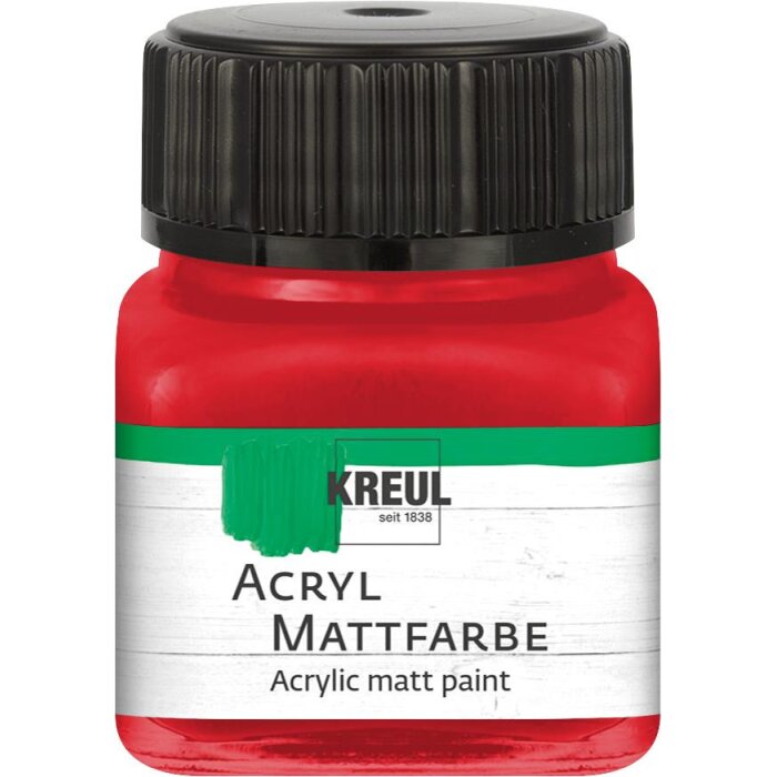 KREUL akrylová matná farba - tmavočervená - 20 ml