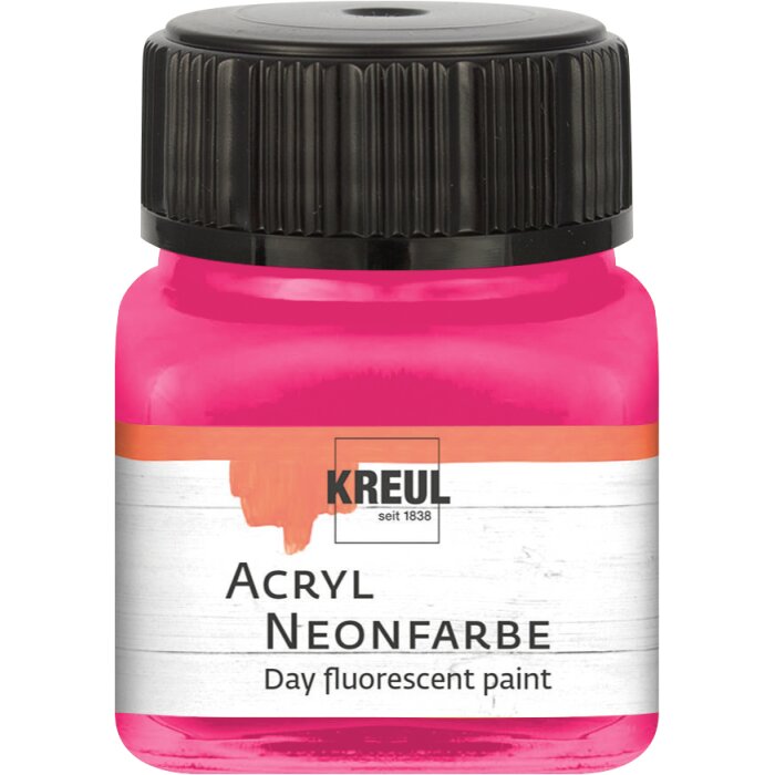 KREUL akrylová neónová farba - neónovoružová - 20 ml