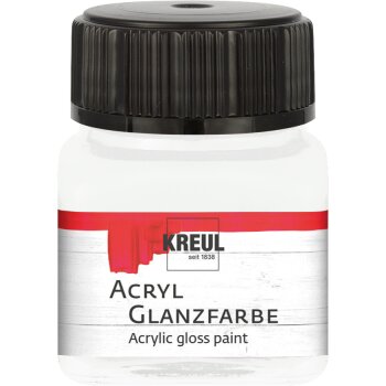 KREUL akrylová lesklá farba - biela - 20 ml