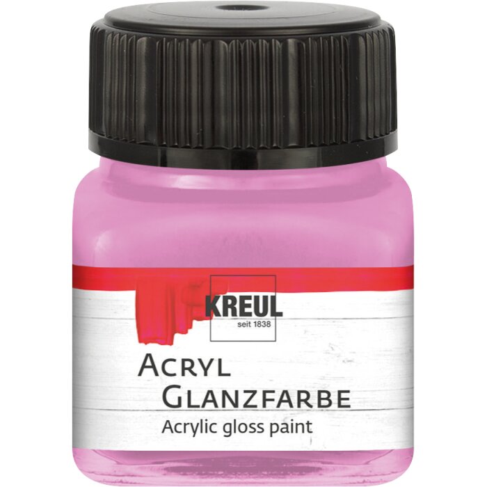 KREUL akrylová lesklá farba - ružová - 20 ml