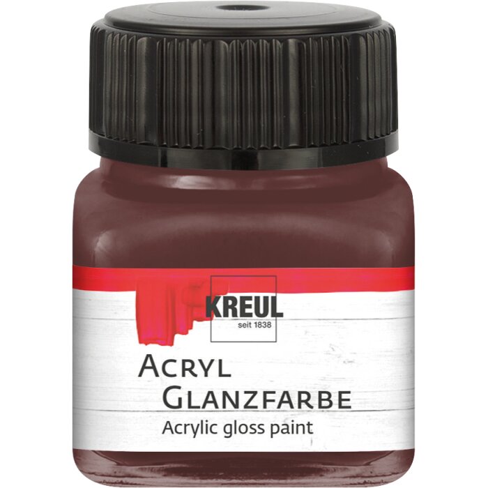 KREUL akrylová lesklá farba - tmavohnedá - 20 ml