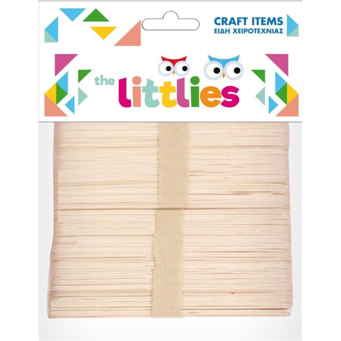 the littlies drevené paličky 15 cm prírodné – sada 80 ks