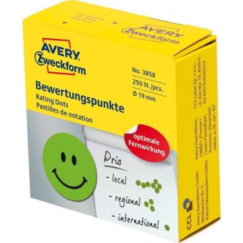 AVERY Zweckform Markierungspunkte, Gesicht positiv,...