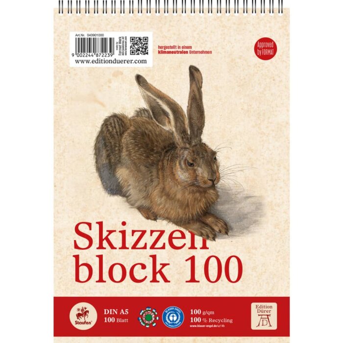 Edition Dürer Skizzenblock A5 100 Blatt