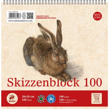 Edition Dürer Skizzenblock 20 x 20 cm 100 Blatt