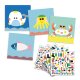 DJECO Basteln mit Sticker Meerestiere