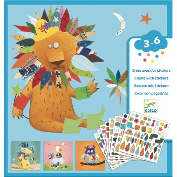 DJECO Tiere gestalten - Basteln mit Sticker
