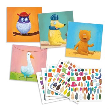 DJECO Tiere gestalten - Basteln mit Sticker