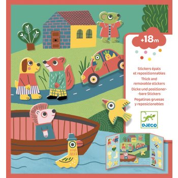 DJECO Stickeralbum Tiere