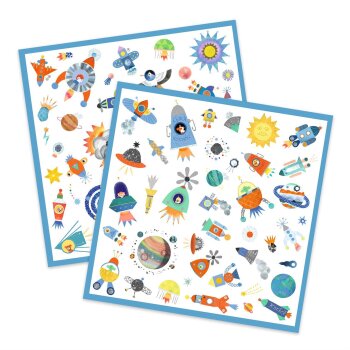 DJECO Sticker Weltraum 160 Stück