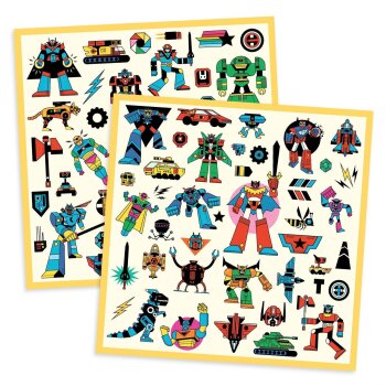 DJECO Metalické nálepky Robots 160 kusov