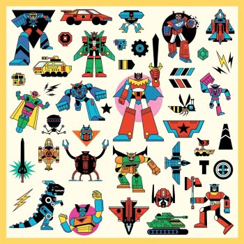 DJECO Metalické nálepky Robots 160 kusov