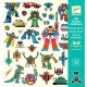 DJECO Metalické nálepky Robots 160 kusov