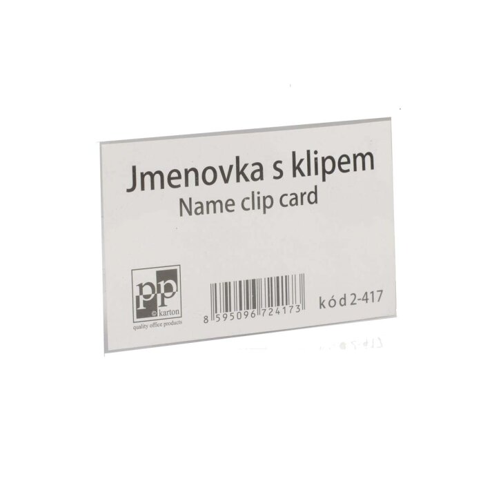 KARTON P+P menovka 9 × 5,7 cm so zapínacím špendlíkom