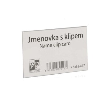 KARTON P+P menovka 9 × 5,7 cm so zapínacím špendlíkom