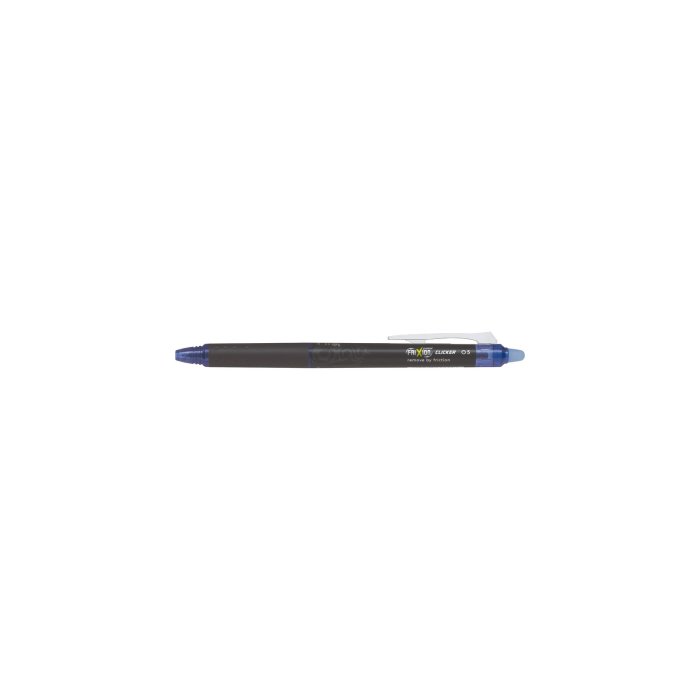 PILOT  FRIXION POINT CLICKER - guličkové pero s modrým vymazateľným atramentom - v čiernej farbe