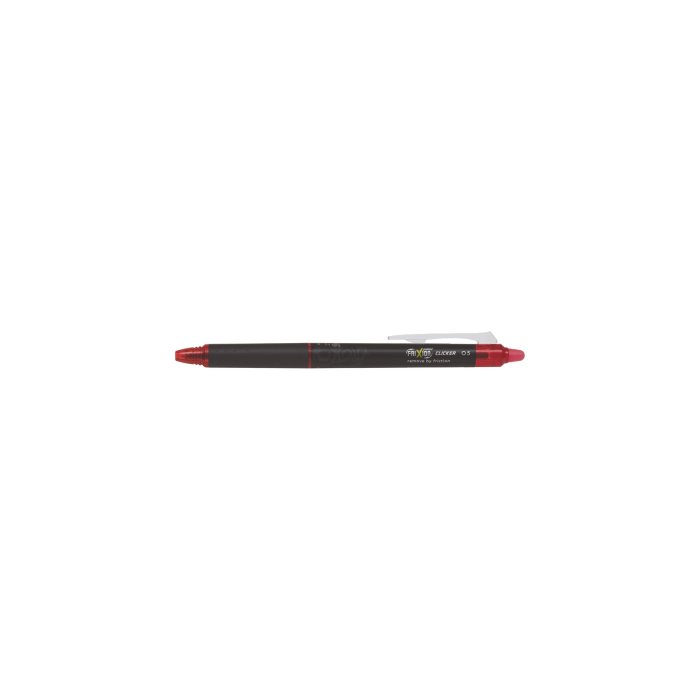 PILOT  FRIXION POINT CLICKER - guličkové pero s modrým vymazateľným atramentom - v červenej farbe