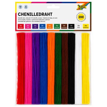 folia Chenille drôt (čističe fajok), farebné...