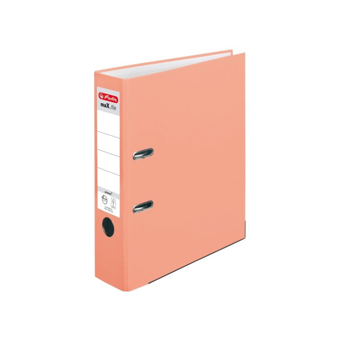 herlitz Ordner maX.file protect A4 80mm lachs