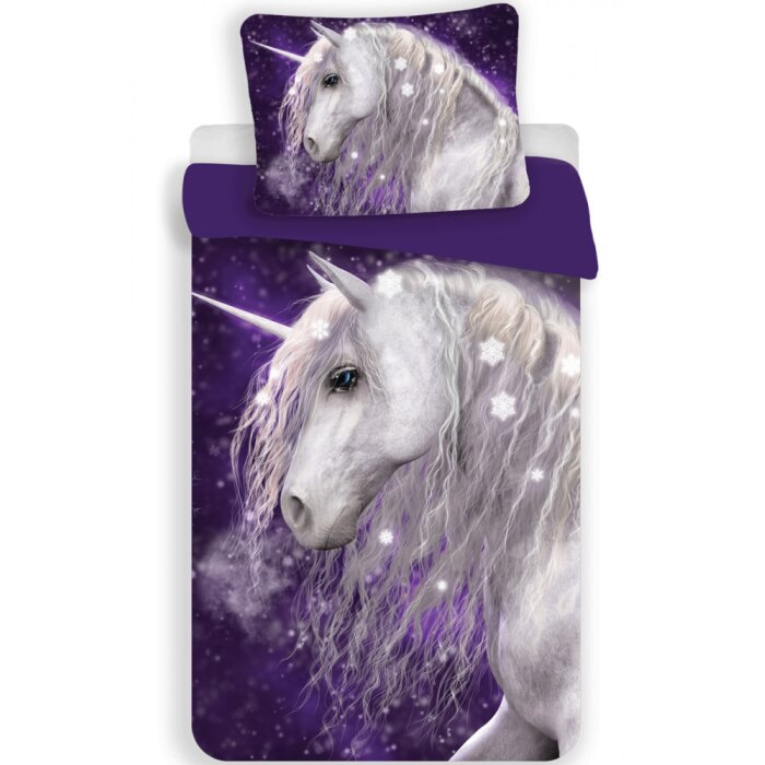 Bettwäsche Unicorn Purple 140x200 cm, 70x90 cm