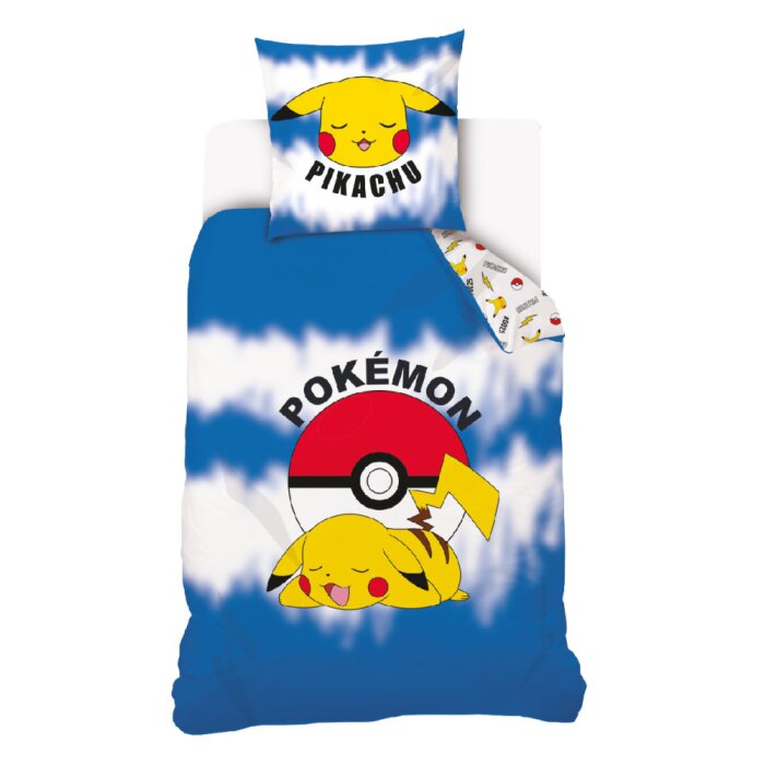 Posteľná bielizeň - 140 x 200 cm / 70 x 90 cm - bavlna - Pokémon - Pikachu
