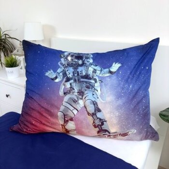 Bettwäsche Astronaut Surf 140×200 cm, 70×90 cm Mikrofaser
