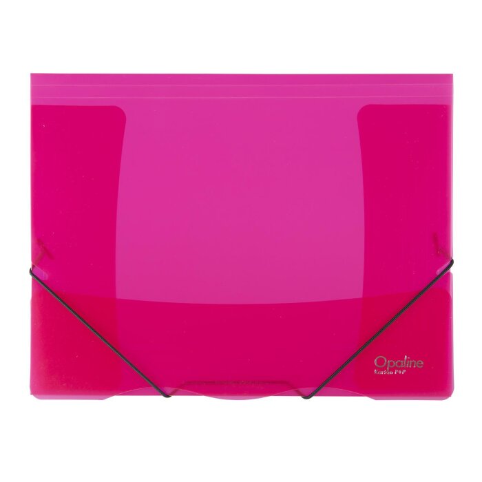 oxybag Dreiflügelmappe A4 mit Gummizug OPALINE rot