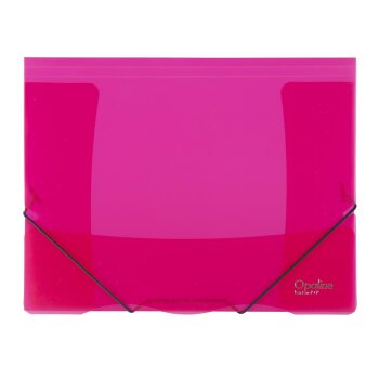oxybag Dreiflügelmappe A4 mit Gummizug OPALINE rot